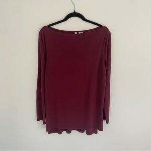 Paraphrase Deep Red Long Sleeve Top